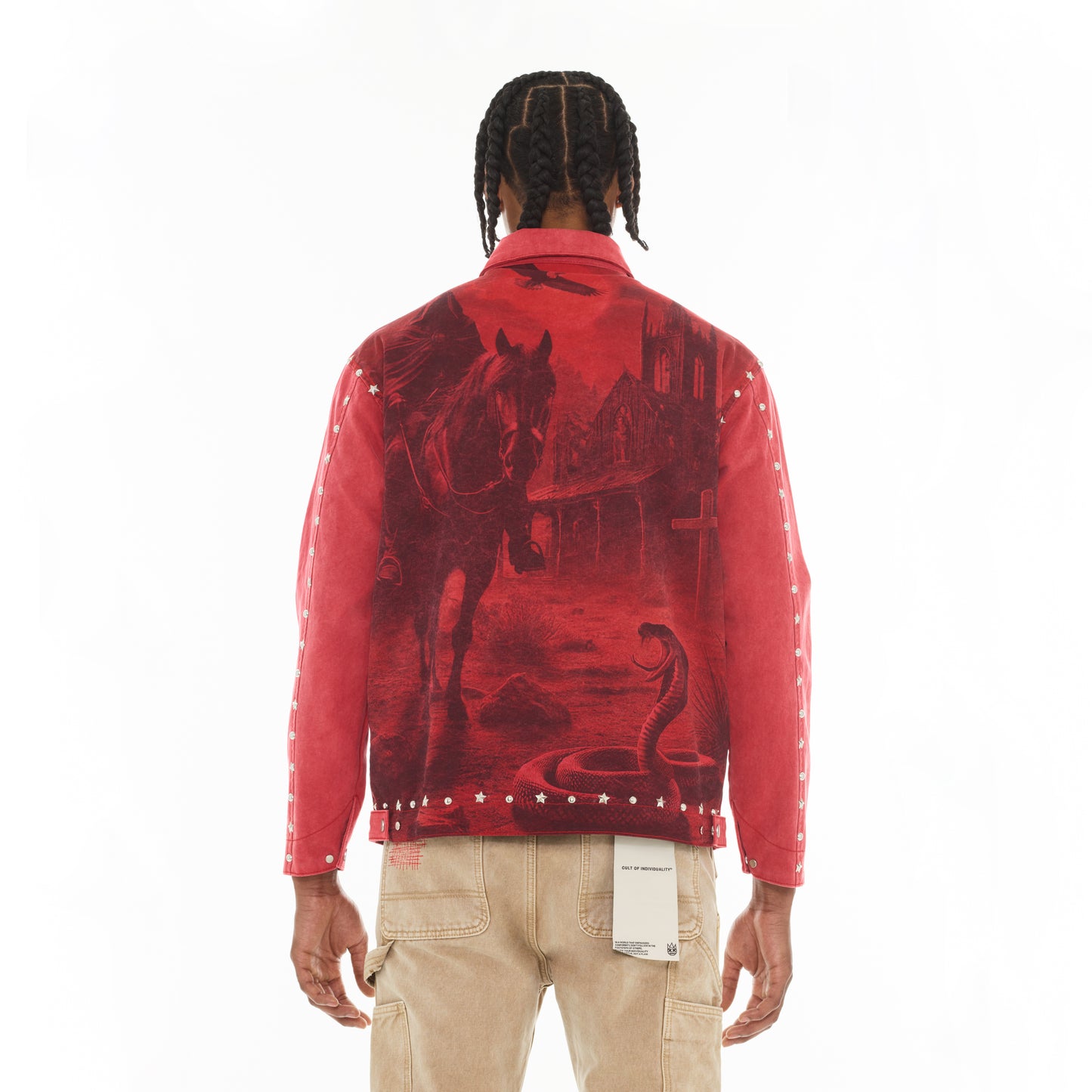 Cult's Canvas Workwear Jacket in Vintage Red Canvas