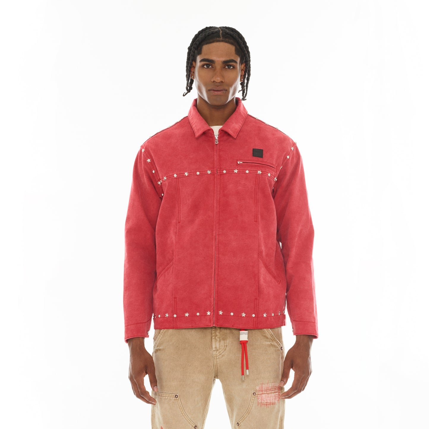 Cult's Canvas Workwear Jacket in Vintage Red Canvas