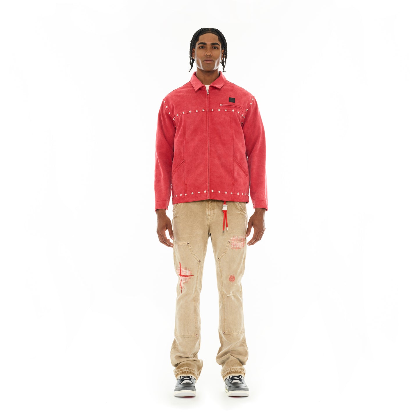 Cult's Canvas Workwear Jacket in Vintage Red Canvas