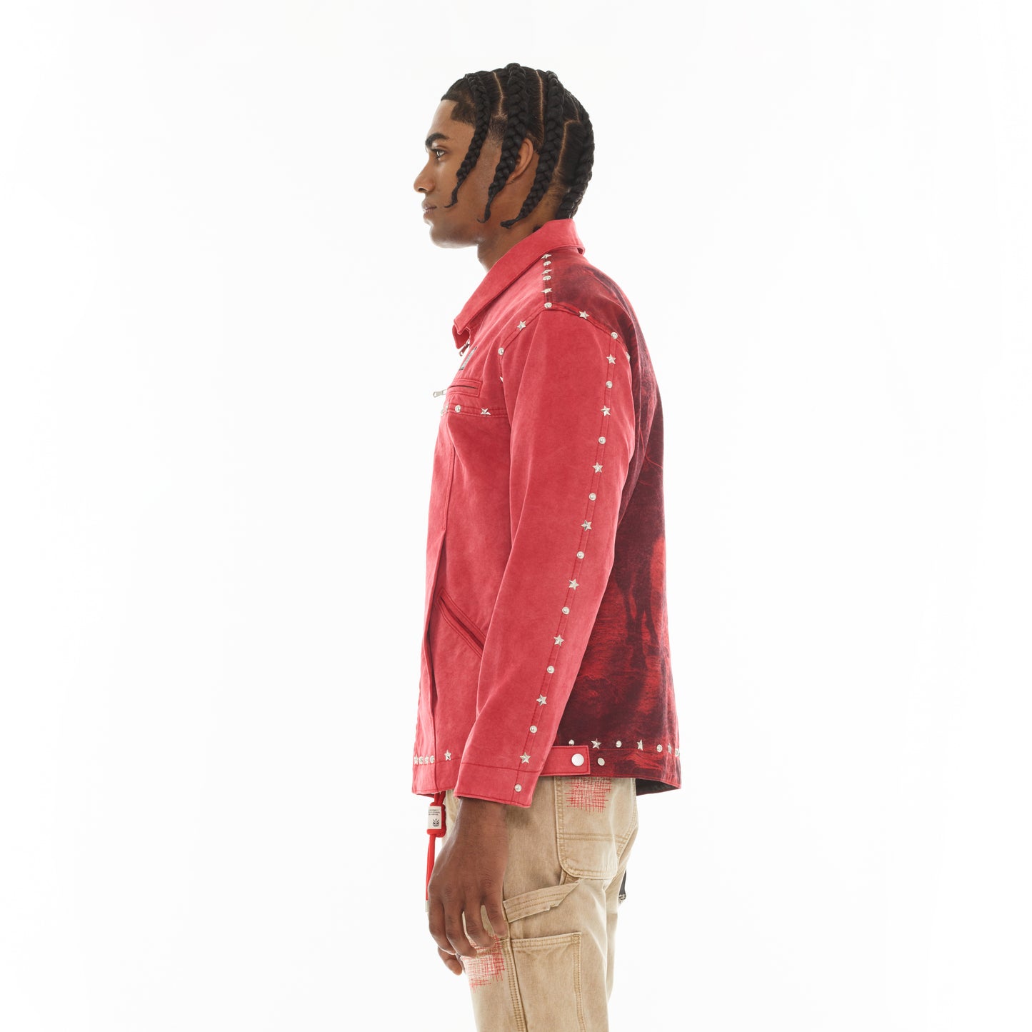 Cult's Canvas Workwear Jacket in Vintage Red Canvas