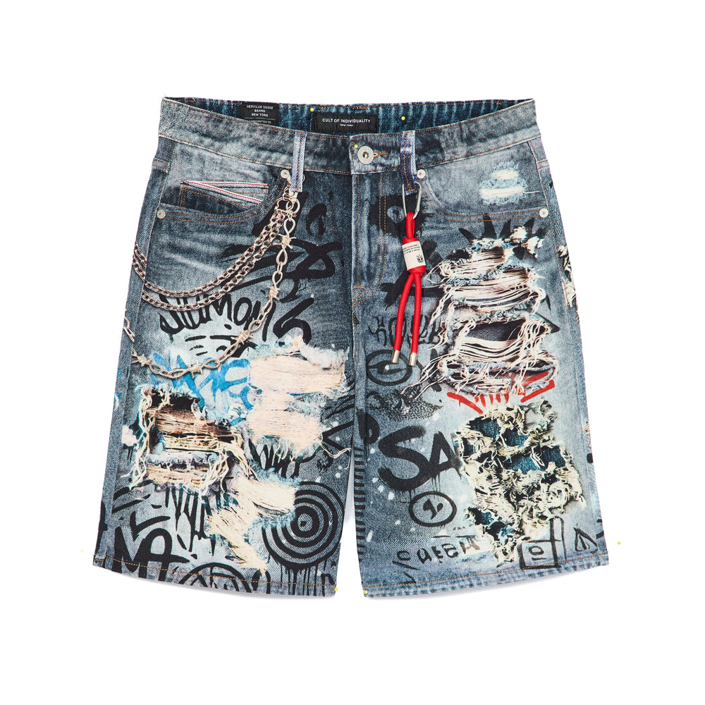 Cult's Grunge Shorts in Digital
