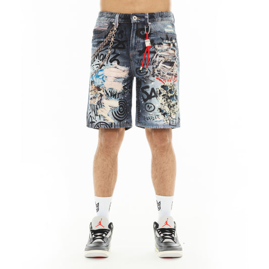 Cult's Grunge Shorts in Digital