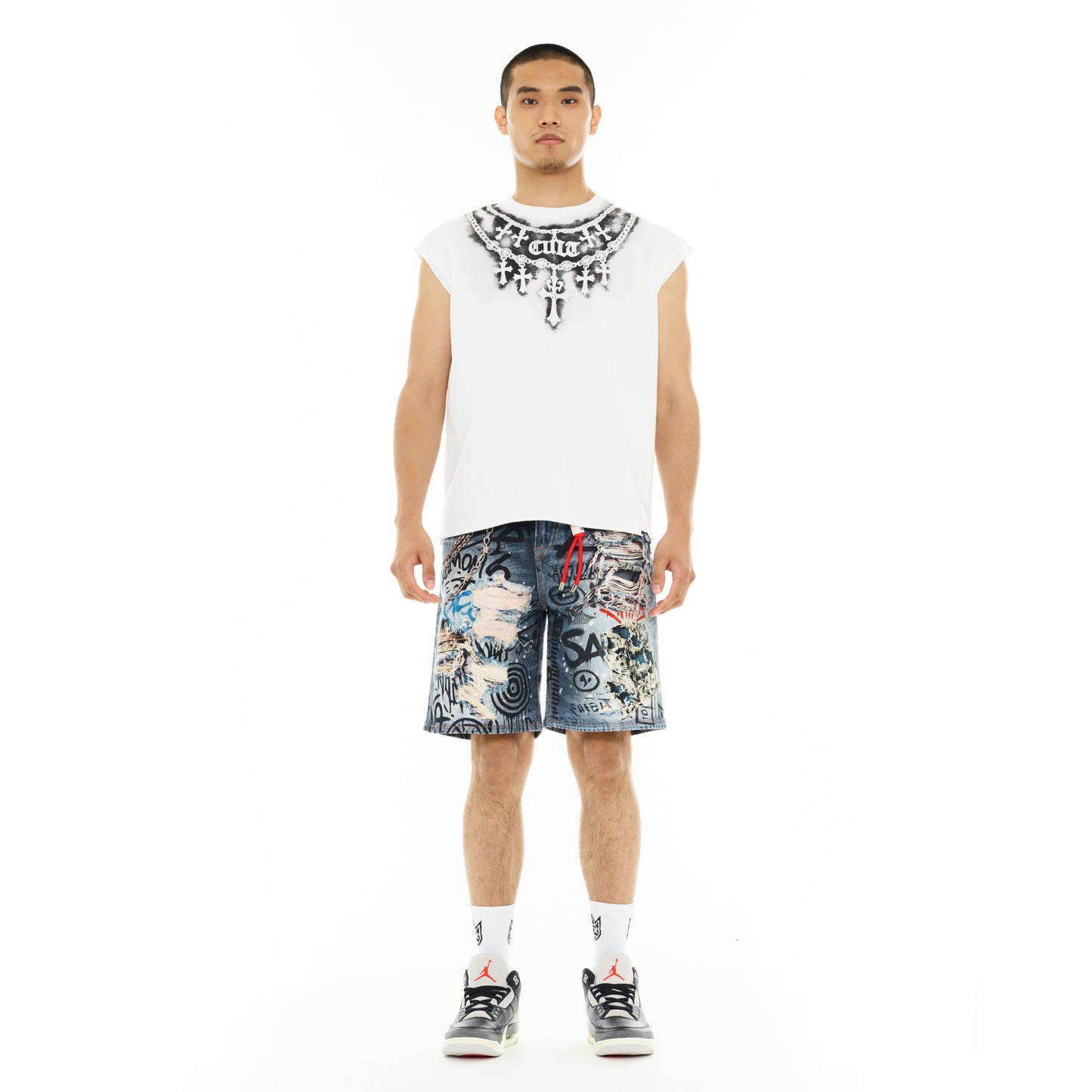 Cult's Grunge Shorts in Digital