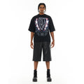 Cult's Oversized Short Sleeve Crew Neck Tee "Living The Dream" in Black