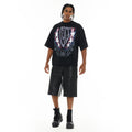 Cult's Oversized Short Sleeve Crew Neck Tee "Living The Dream" in Black