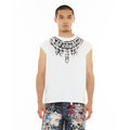 Cult's Sleeveless Tee "Stencil" in White