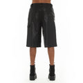 Cult's Y2K Oversized Leather Shorts in Black
