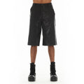 Cult's Y2K Oversized Leather Shorts in Black