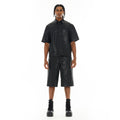 Cult's Y2K Oversized Leather Shorts in Black