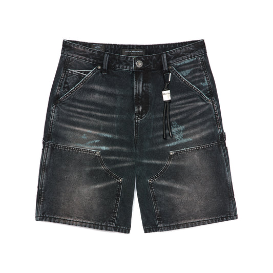 Cult's Grunge Carpenter Shorts in Black Canvas