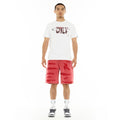 Cult's Grunge Carpenter Shorts in Red Canvas