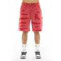 Cult's Grunge Carpenter Shorts in Red Canvas