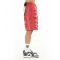 Cult's Grunge Carpenter Shorts in Red Canvas
