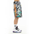 Cult's Grunge Shorts in Graffiti