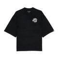 Cult's Oversized Short Sleeve Crew Neck Tee "Splatter Logo" in Black