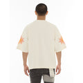 Cult's Oversized Short Sleeve Crew Neck Tee "Along Came A Spider" in Winter White