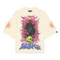 Cult's Oversized Short Sleeve Crew Neck Tee "Along Came A Spider" in Winter White
