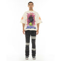Cult's Oversized Short Sleeve Crew Neck Tee "Along Came A Spider" in Winter White