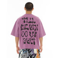 Cult's Oversized Short Sleeve Crew Neck Tee "Til Death Do We Part" in Dusty Lavender