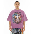 Cult's Oversized Short Sleeve Crew Neck Tee "Til Death Do We Part" in Dusty Lavender