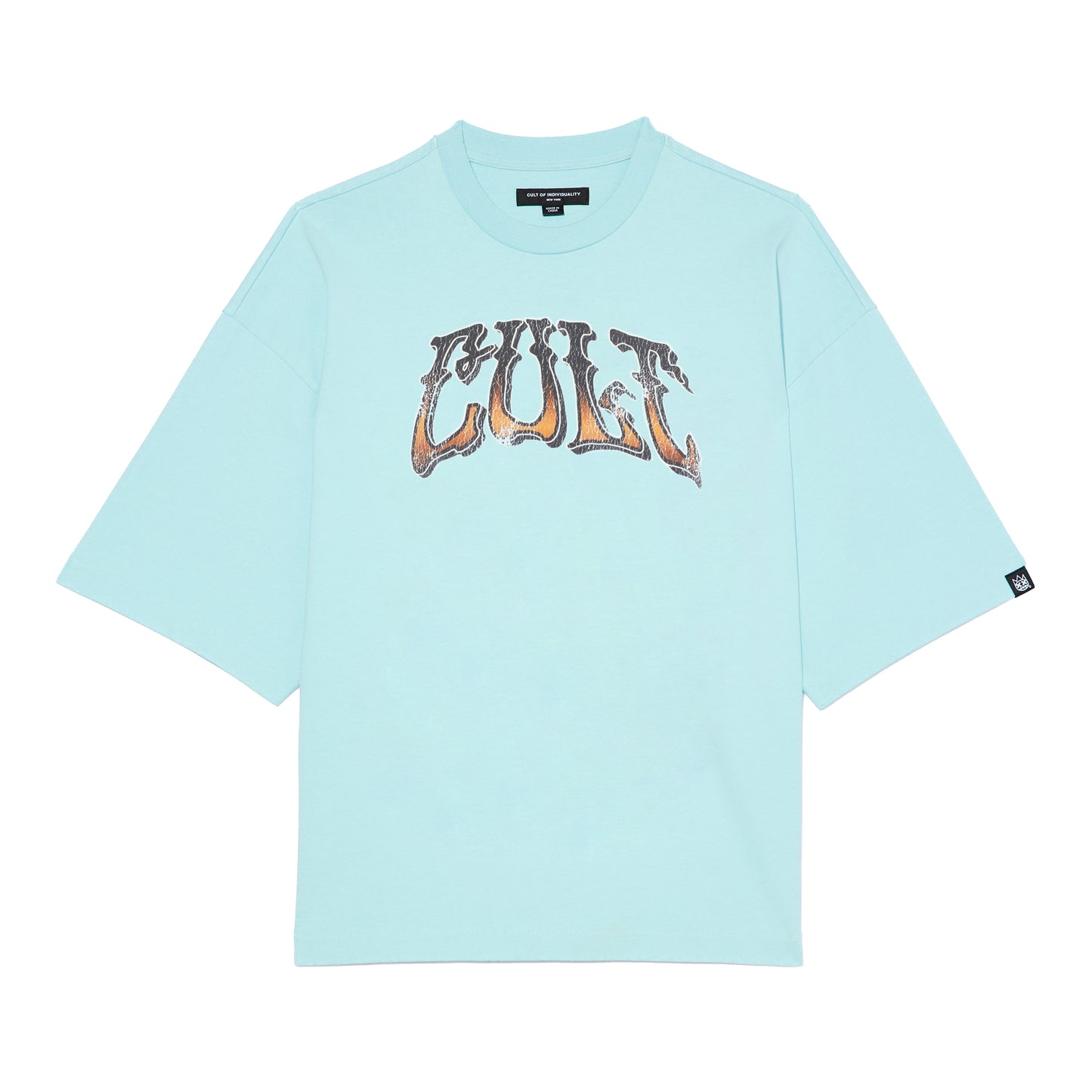 Cult's Oversized S/S Crew Neck Tee Summer Of Something Special 2026 in Blue Glow