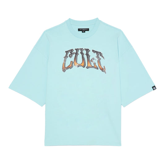 Cult's Oversized S/S Crew Neck Tee Summer Of Something Special 2026 in Blue Glow