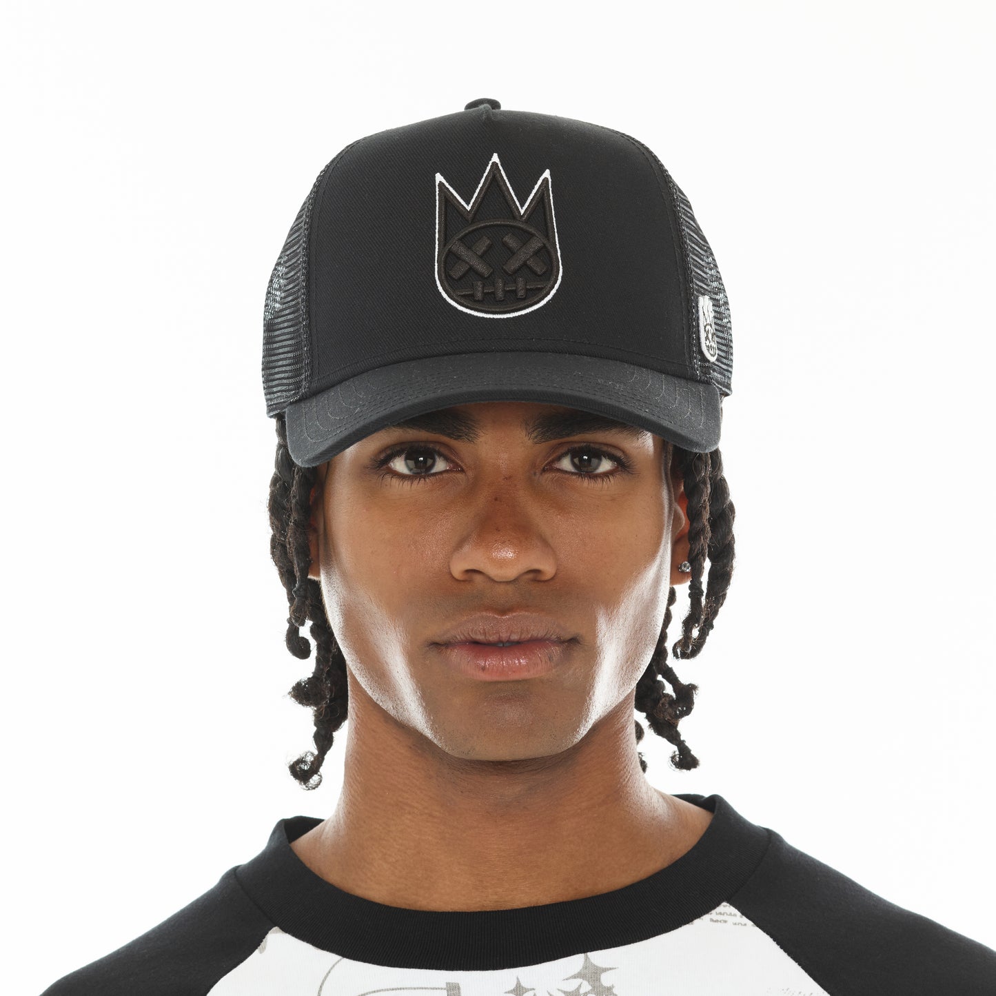 Cult's Logo Mesh Back Trucker Hat In Black