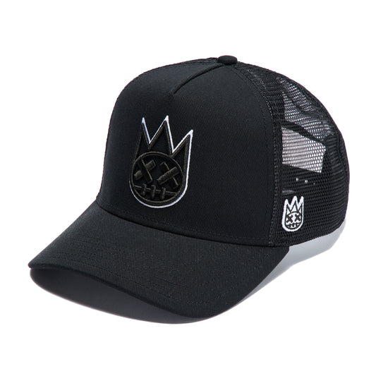Cult's Logo Mesh Back Trucker Hat In Black