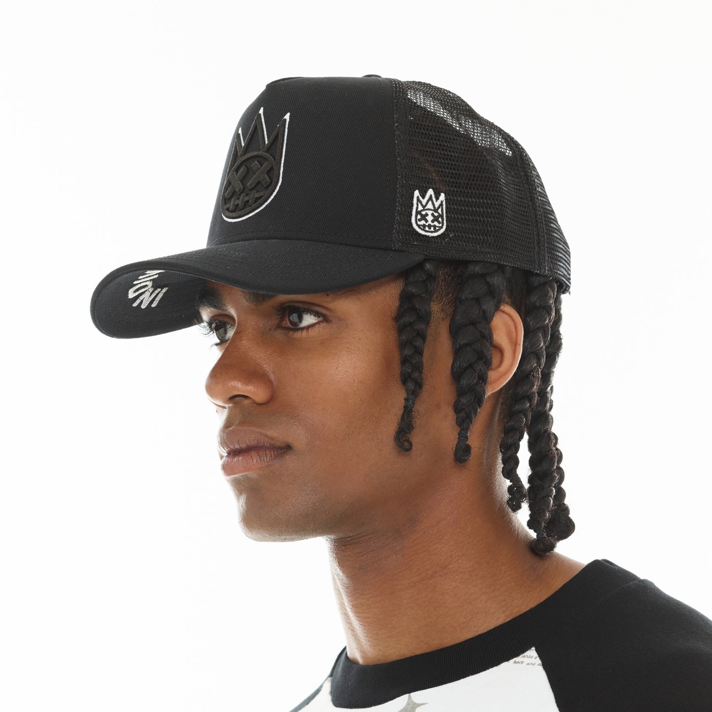 Cult's Logo Mesh Back Trucker Hat In Black