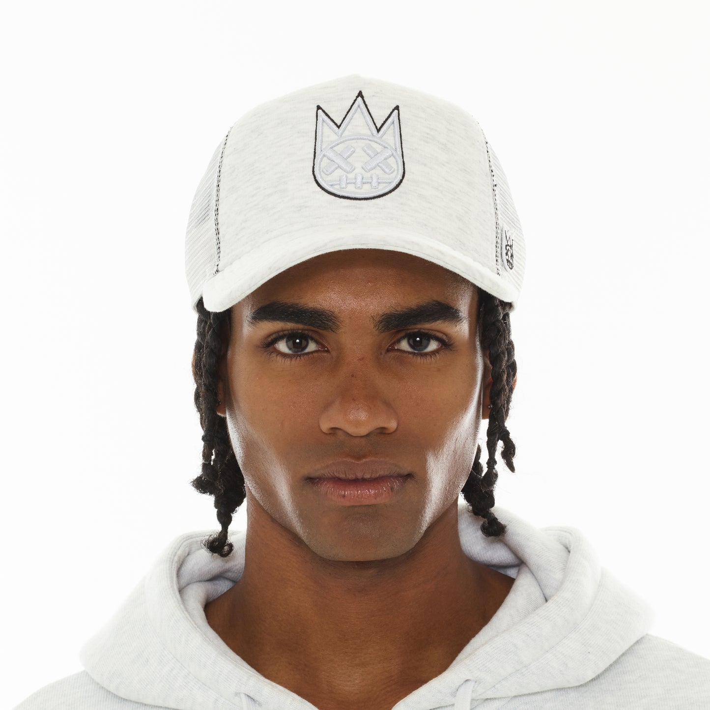 Cult's Logo Mesh Back Trucker Hat In Heather Grey