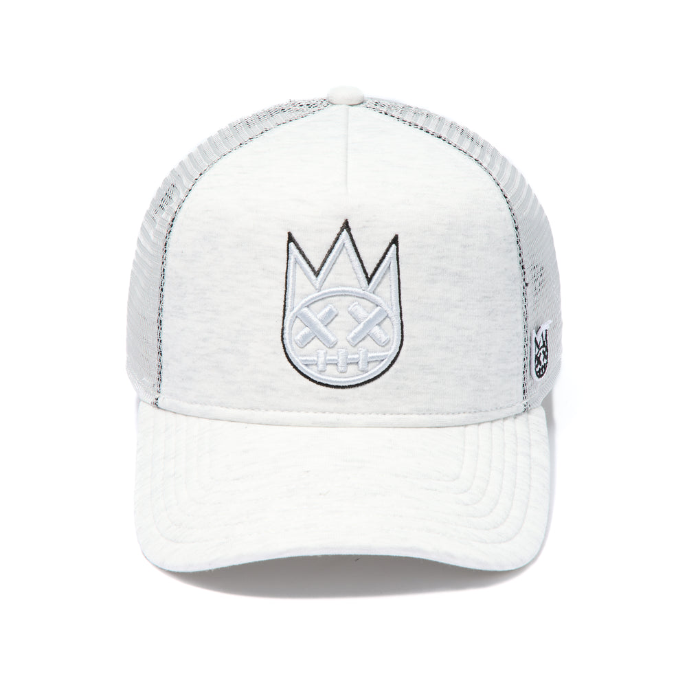 Cult's Logo Mesh Back Trucker Hat In Heather Grey