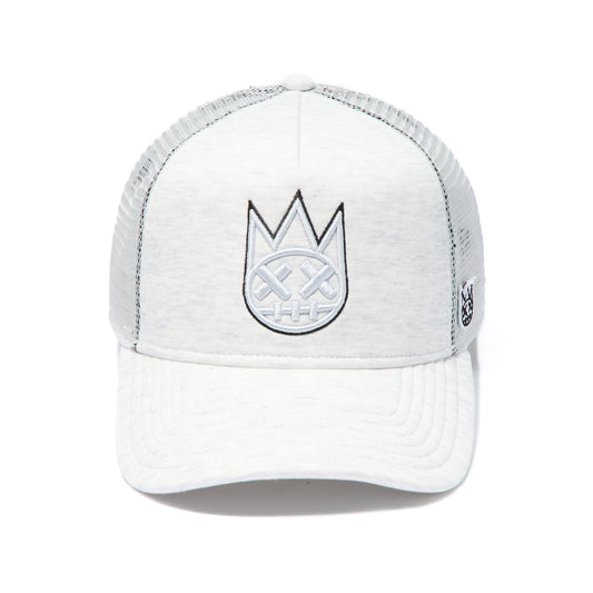 Cult's Logo Mesh Back Trucker Hat In Heather Grey