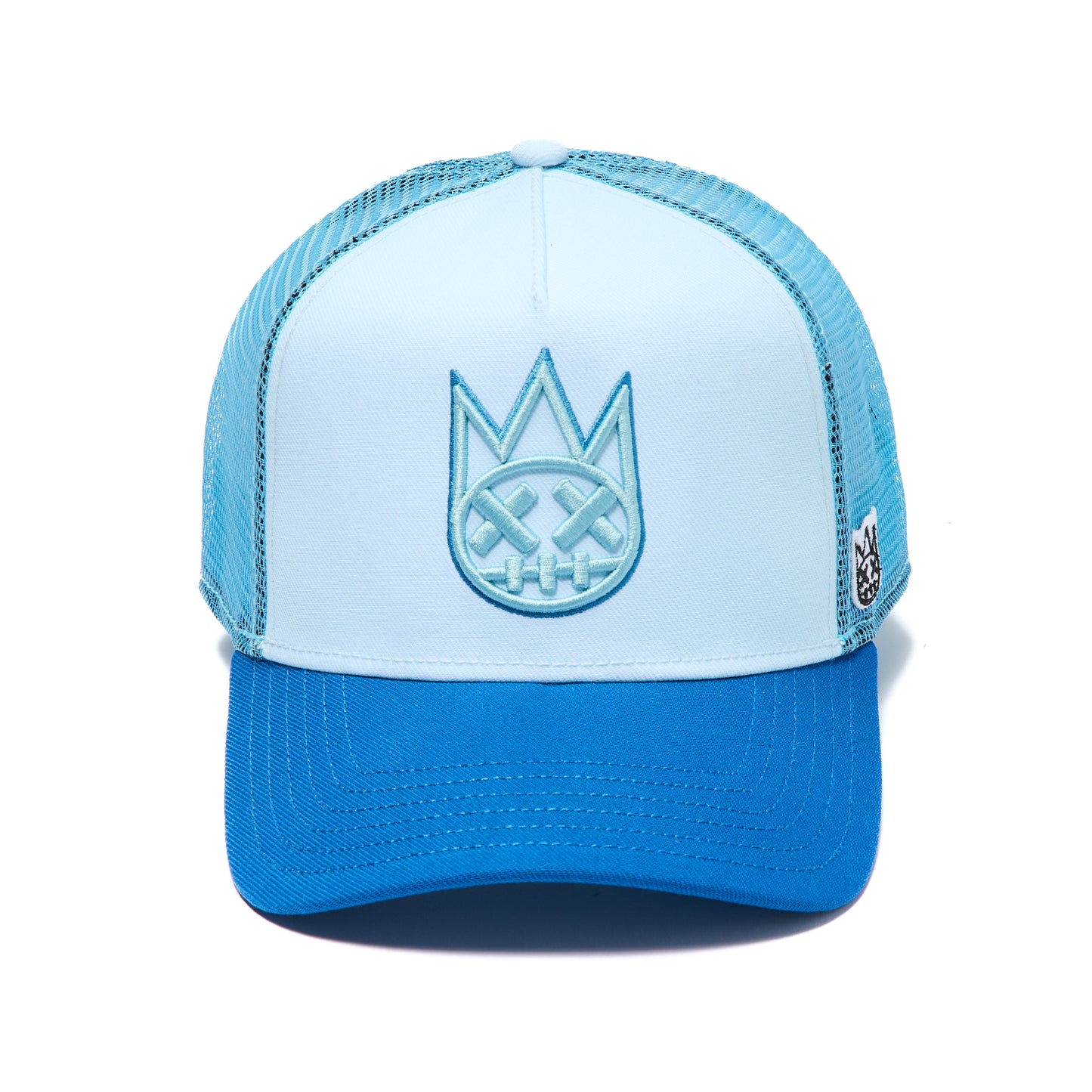 Cult's Logo Mesh Back Trucker Hat In Blue Glow