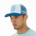 Cult's Logo Mesh Back Trucker Hat In Blue Glow