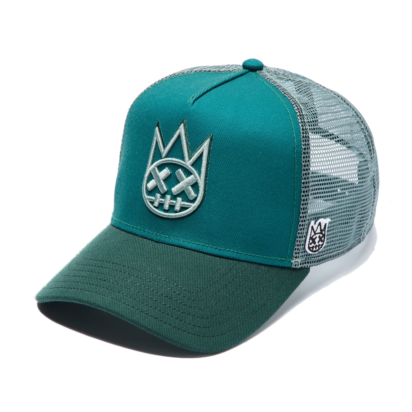 Cult's Logo Mesh Back Trucker Hat In Bayberry