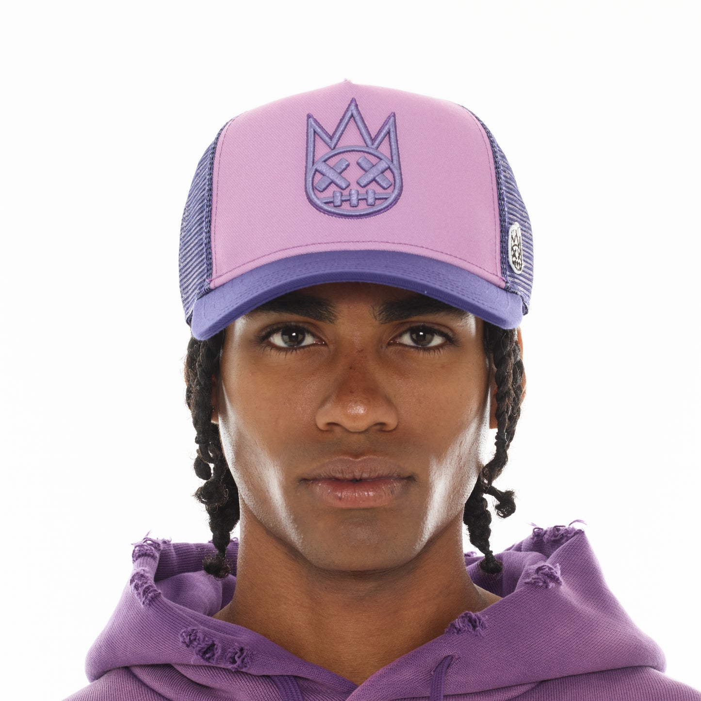 Cult's Logo Mesh Back Trucker Hat In Dusty Lavender