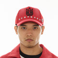 Cult's Mesh Back Trucker Hat "Horseman" In Rococco Red