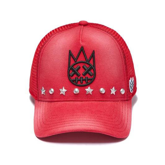 Cult's Mesh Back Trucker Hat "Horseman" In Rococco Red