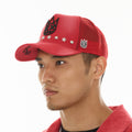 Cult's Mesh Back Trucker Hat "Horseman" In Rococco Red
