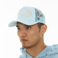 Cult's Mesh Back Trucker Hat "Community" In Blue Glow