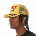 Cult's Mesh Back Trucker Hat "Racing" In Yellow Gold