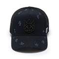 Cult's Mesh Back Trucker Hat "Raindrop" In Black
