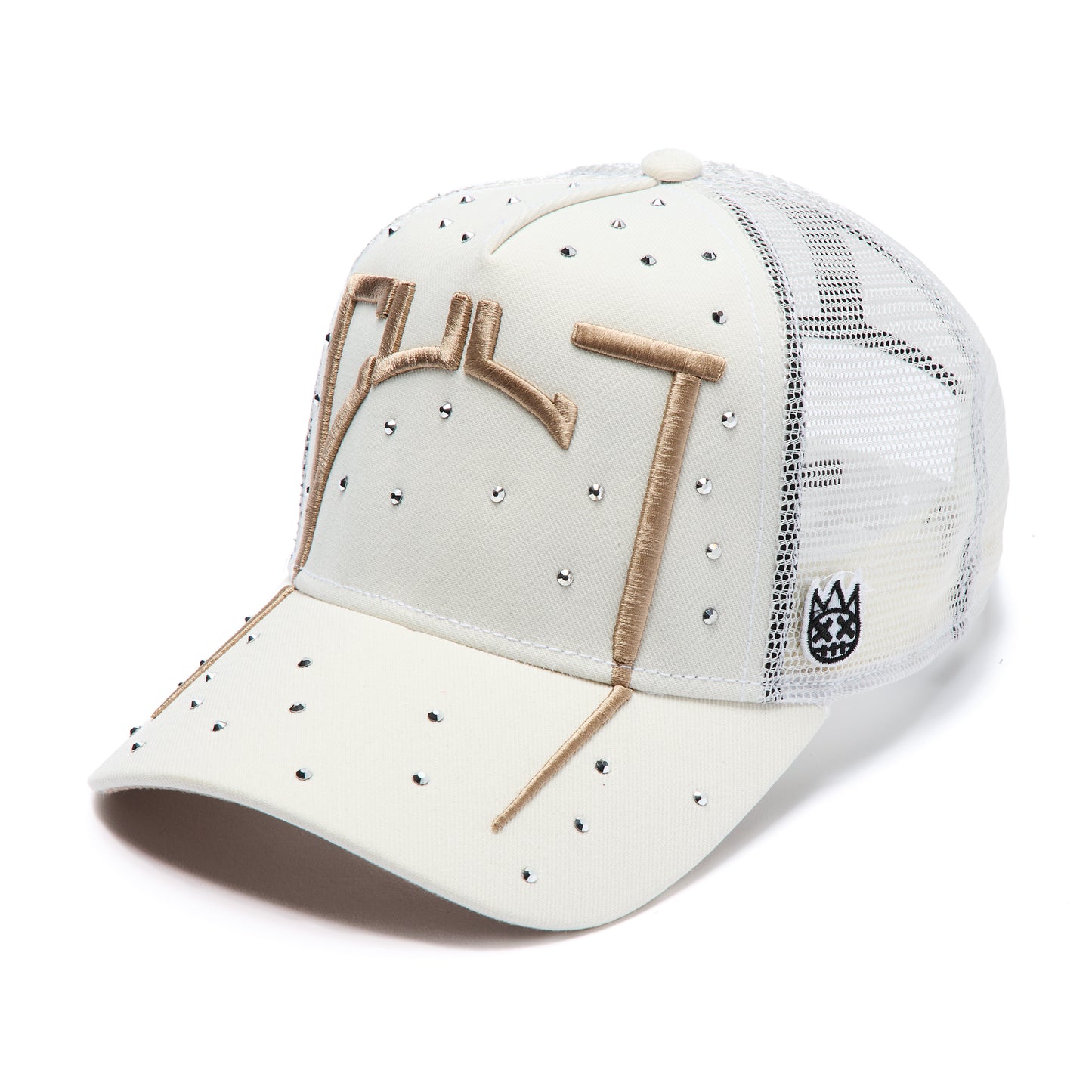 Cult's Mesh Back Trucker Hat "Cult Arch Logo" In Winter White
