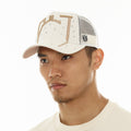 Cult's Mesh Back Trucker Hat "Cult Arch Logo" In Winter White