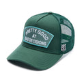 Cult's Mesh Trucker Hat "Good At Bad Decisions" In Bayberry