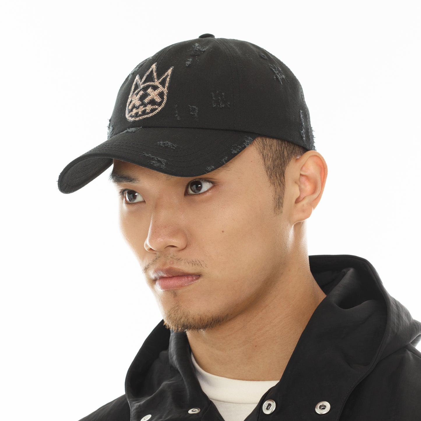 Cult's Dad Hat Sequin Logo In Black