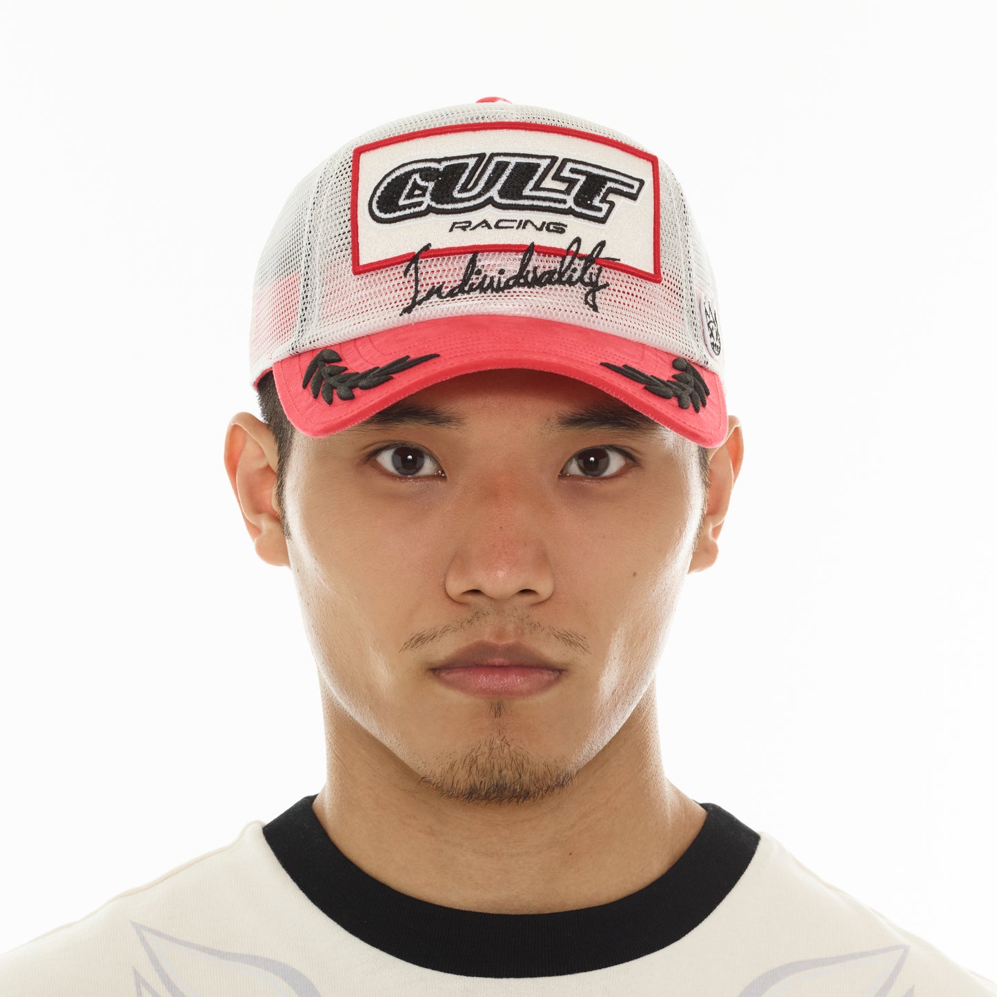Cult's All Over Mesh Trucker Hat In Winter White