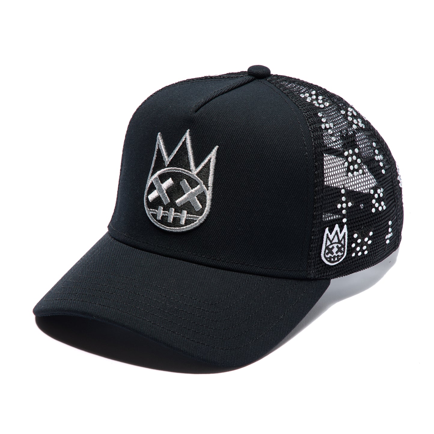 Cult's Repeat Pattern With Crystals Hat In Black
