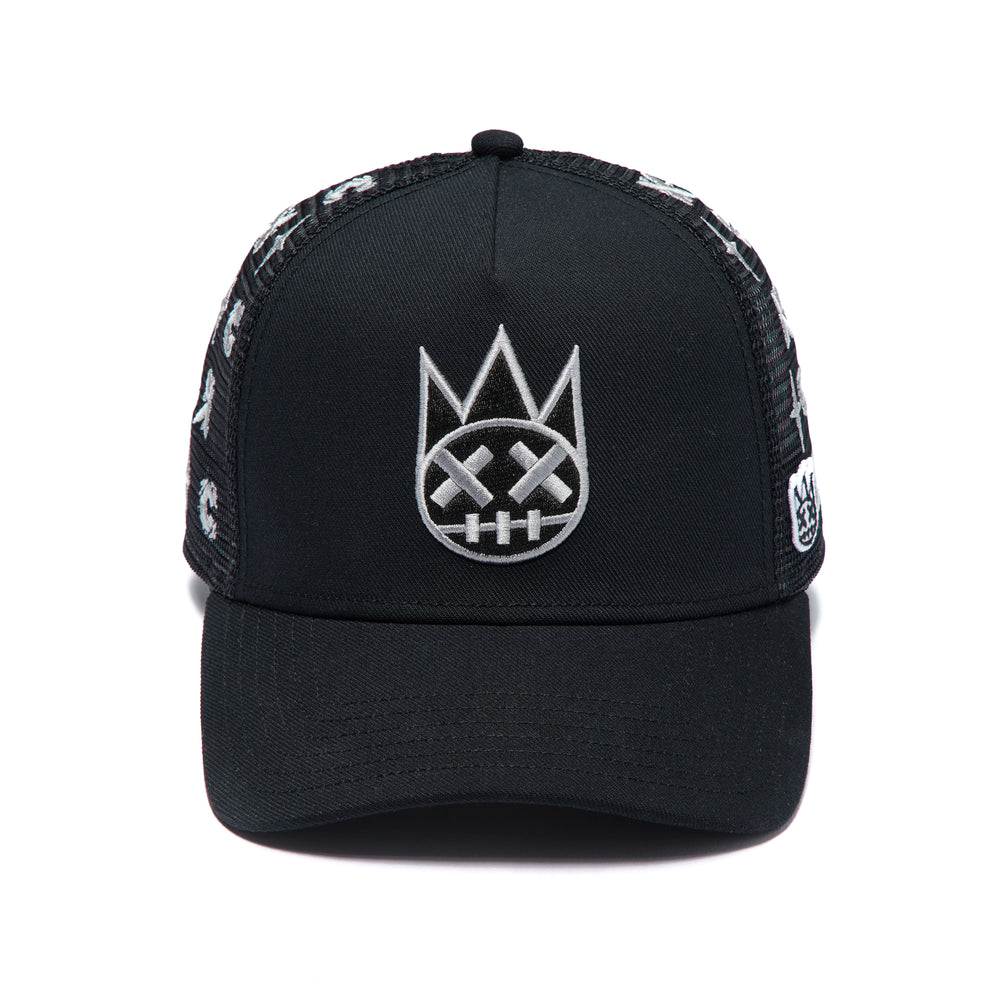 Cult's Repeat Pattern Monochromatic Hat In Black