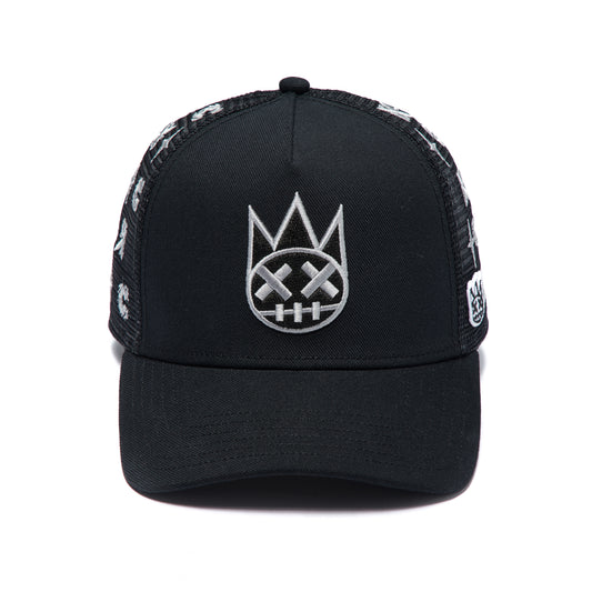 Cult's Repeat Pattern Monochromatic Hat In Black